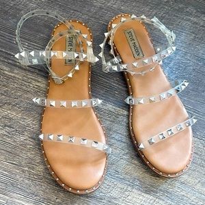 Steve Madden Clear Studded Sandals